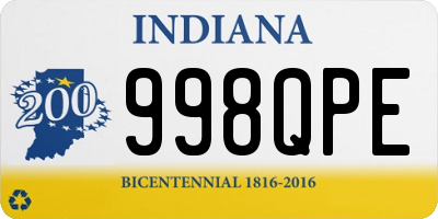 IN license plate 998QPE