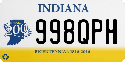 IN license plate 998QPH