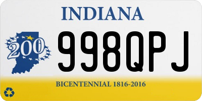 IN license plate 998QPJ