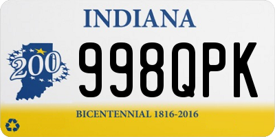 IN license plate 998QPK