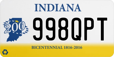 IN license plate 998QPT