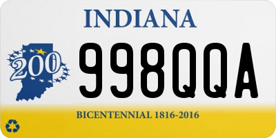 IN license plate 998QQA