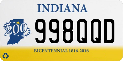 IN license plate 998QQD