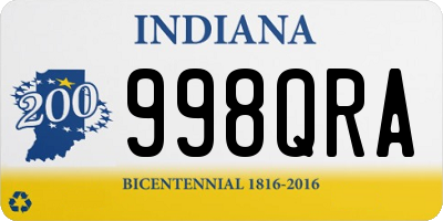 IN license plate 998QRA