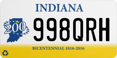 IN license plate 998QRH