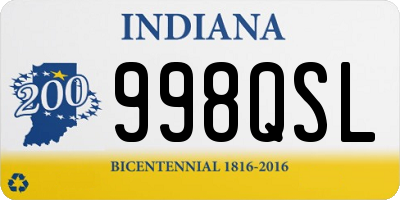 IN license plate 998QSL