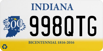 IN license plate 998QTG