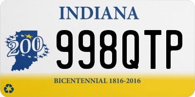 IN license plate 998QTP