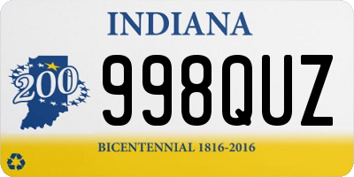 IN license plate 998QUZ