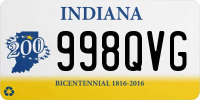 IN license plate 998QVG