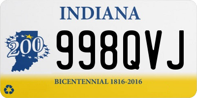 IN license plate 998QVJ