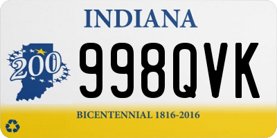 IN license plate 998QVK