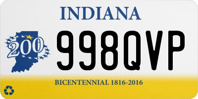 IN license plate 998QVP