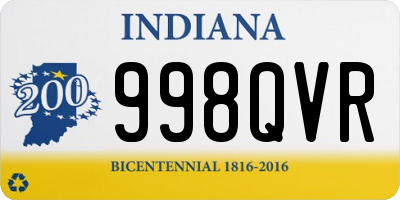 IN license plate 998QVR