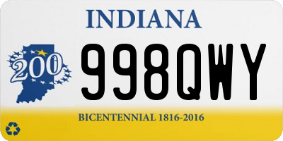 IN license plate 998QWY