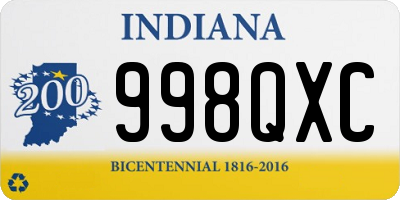 IN license plate 998QXC