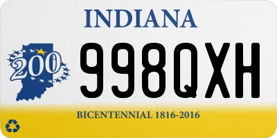 IN license plate 998QXH