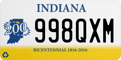 IN license plate 998QXM