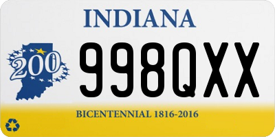 IN license plate 998QXX