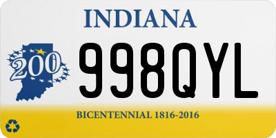 IN license plate 998QYL