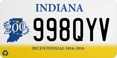 IN license plate 998QYV