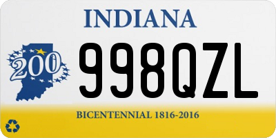 IN license plate 998QZL