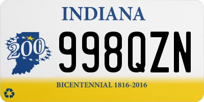 IN license plate 998QZN