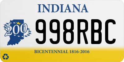 IN license plate 998RBC