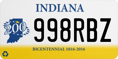 IN license plate 998RBZ