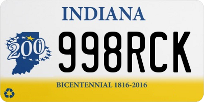 IN license plate 998RCK