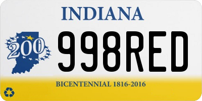 IN license plate 998RED