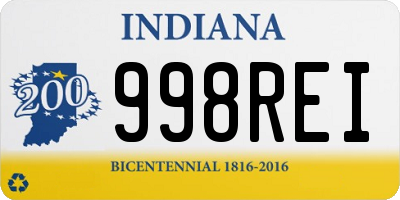 IN license plate 998REI