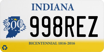 IN license plate 998REZ