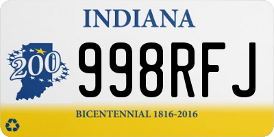 IN license plate 998RFJ