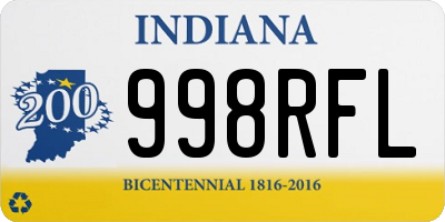 IN license plate 998RFL