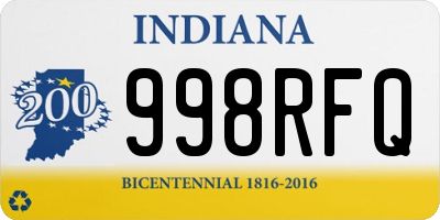 IN license plate 998RFQ