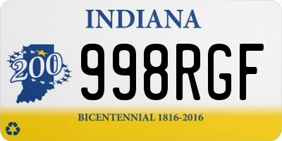 IN license plate 998RGF