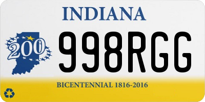 IN license plate 998RGG