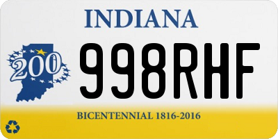 IN license plate 998RHF