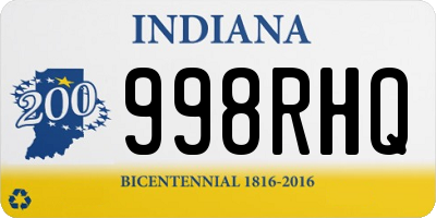 IN license plate 998RHQ