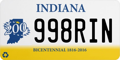 IN license plate 998RIN