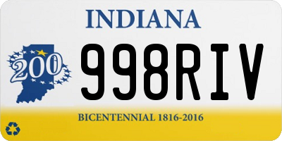 IN license plate 998RIV