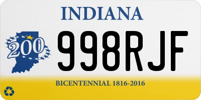 IN license plate 998RJF