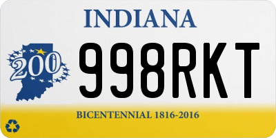 IN license plate 998RKT