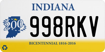 IN license plate 998RKV