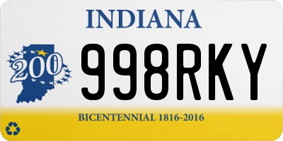 IN license plate 998RKY