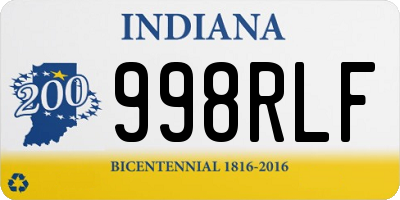 IN license plate 998RLF