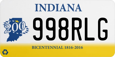 IN license plate 998RLG