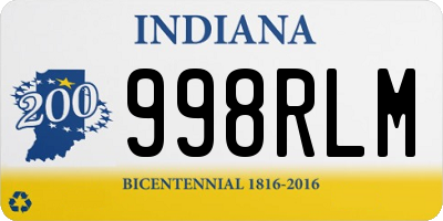 IN license plate 998RLM