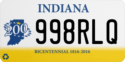 IN license plate 998RLQ